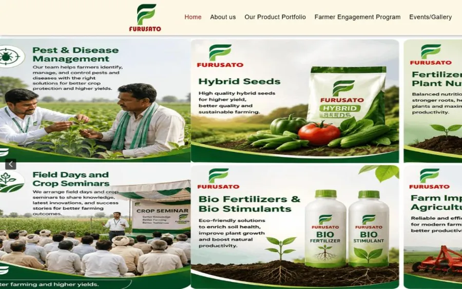 Home page of the Furusato Agritech website