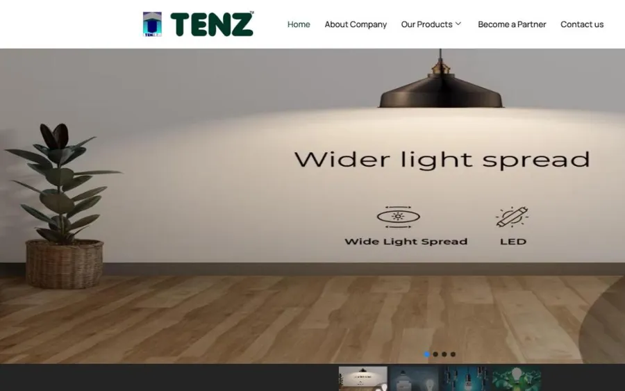 Home page of the Tenz Udyam website